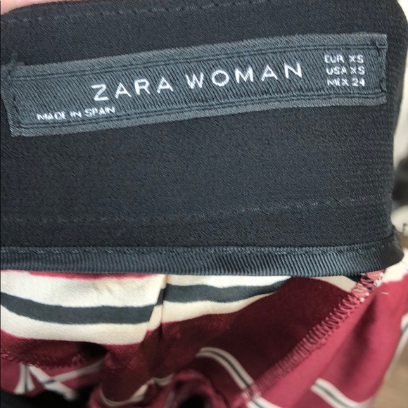 Zara Pleated Geo Graphic A Line Skirt Flapper Pleated - Picture 6 of 7